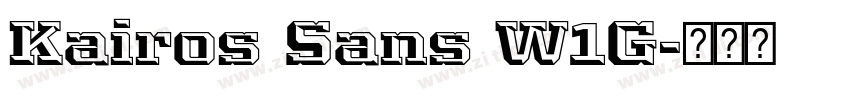 Kairos Sans W1G字体转换 Kairos Sans W1G字体转换